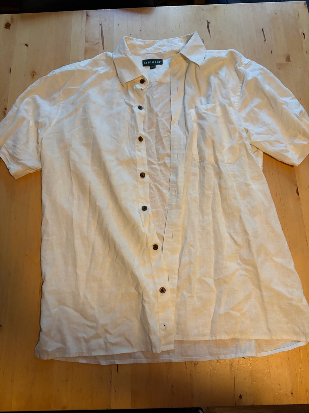 Orvis Men's White Short-Sleeve Hemp Shirt